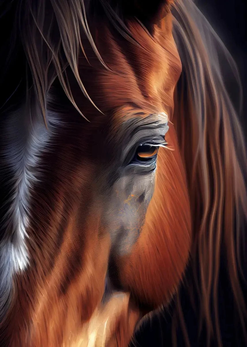 Classic Animal Running Horse Sunset Landscape Art Poster Canvas Painting Wall Prints Picture for Living Room Home Decor