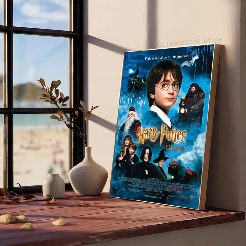 1pc Harry P-Potter Poster Self-adhesive Art Waterproof Paper Sticker Coffee House Bar Room Wall Decor