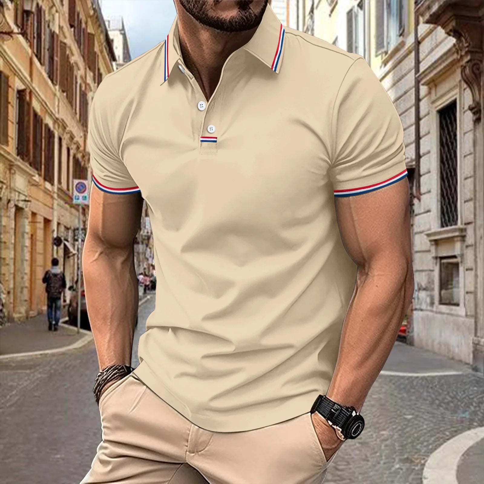 Outdoor New Summer Best-selling Men Comfortable Breathable Quick Drying Shirt T-shirt POLO Travel Business Fashion Sports