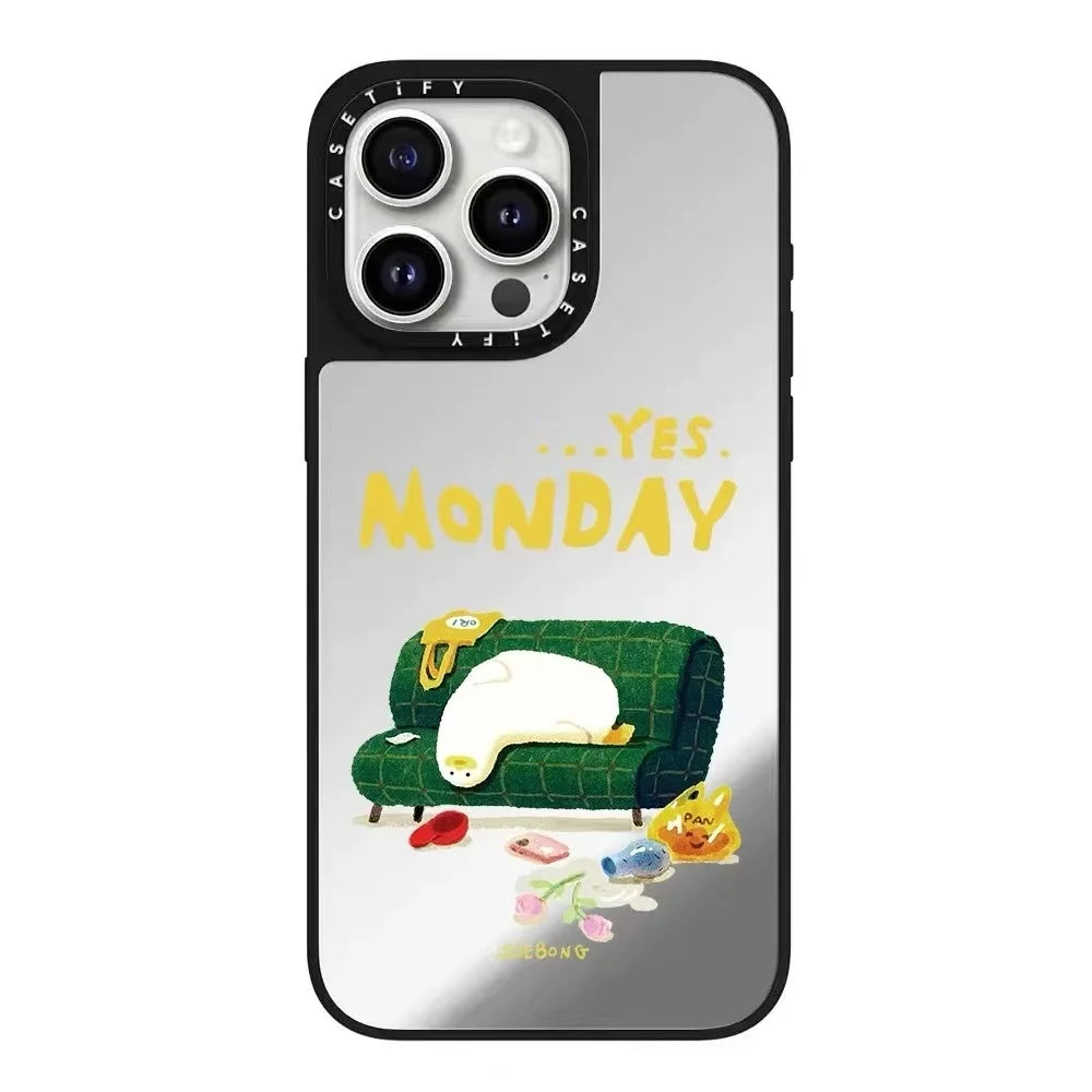 The decadent duck mirror case is suitable for high-end iPhone 16 phone cases