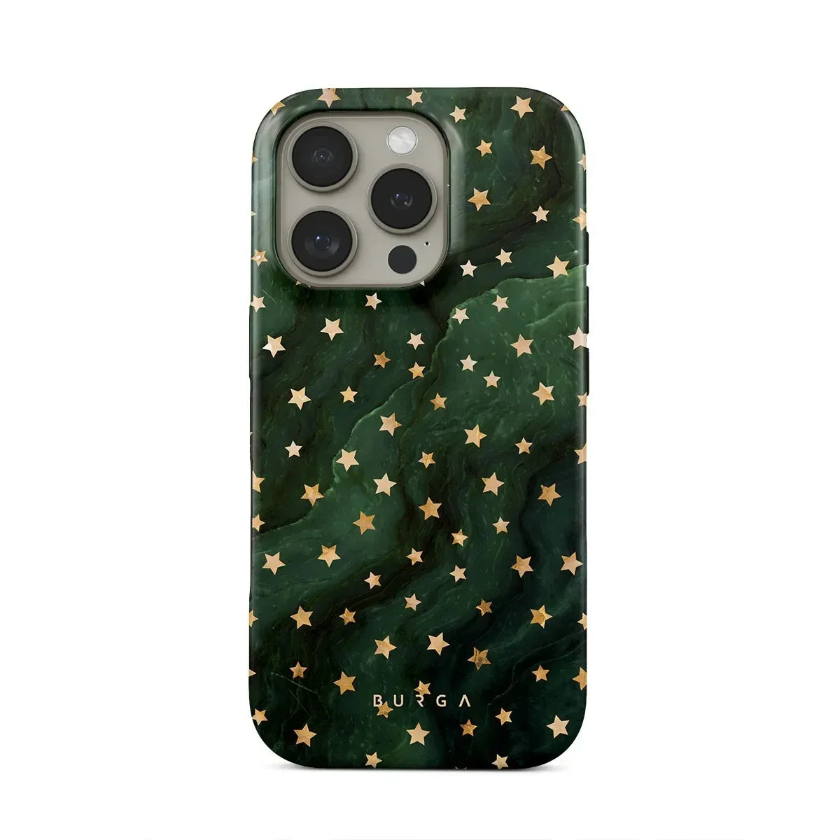 BURGA Gold Stars Full Screen Phone Case for IPhone 16 15 14 13 12 11 Pro Max Plus Luxury Double-layer Back Cover