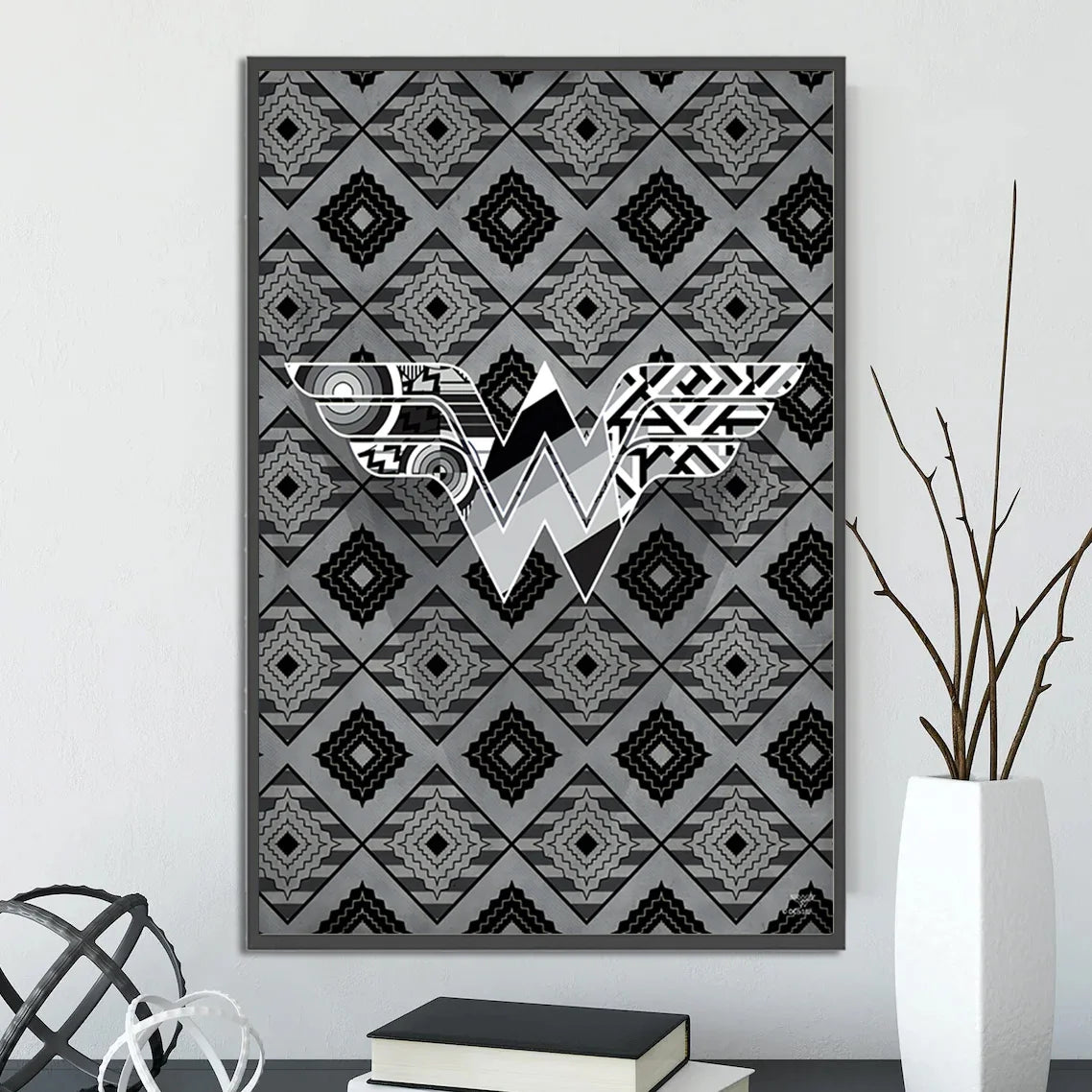 DC Superman Logo Self-adhesive Poster Movie Wallpaper Figures Home Decoration Painting Wall Art Batman Room Decor Kids Gift