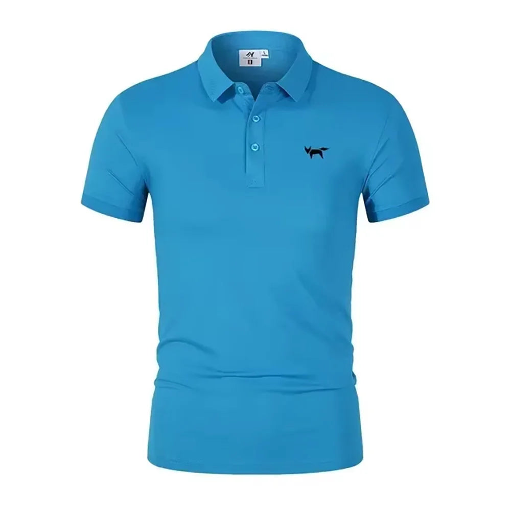 2025 Summer Men's Polo Shirt Short Sleeve T-shirt Sports Comfortable Casual Fashion Men and Women Versatile Breathable Shirt