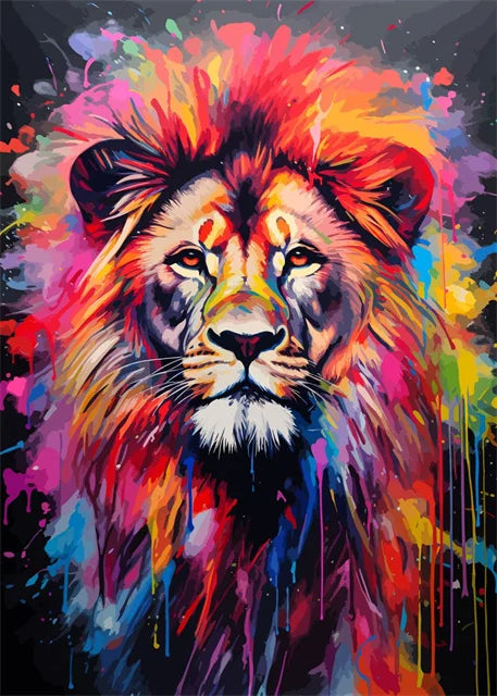 Watercolor Animals Canvas Paintings Rhino Cat Owl Panda Lion Tiger Wild Animals Grafffiti Art Posters Prints Home Decor Wall Art