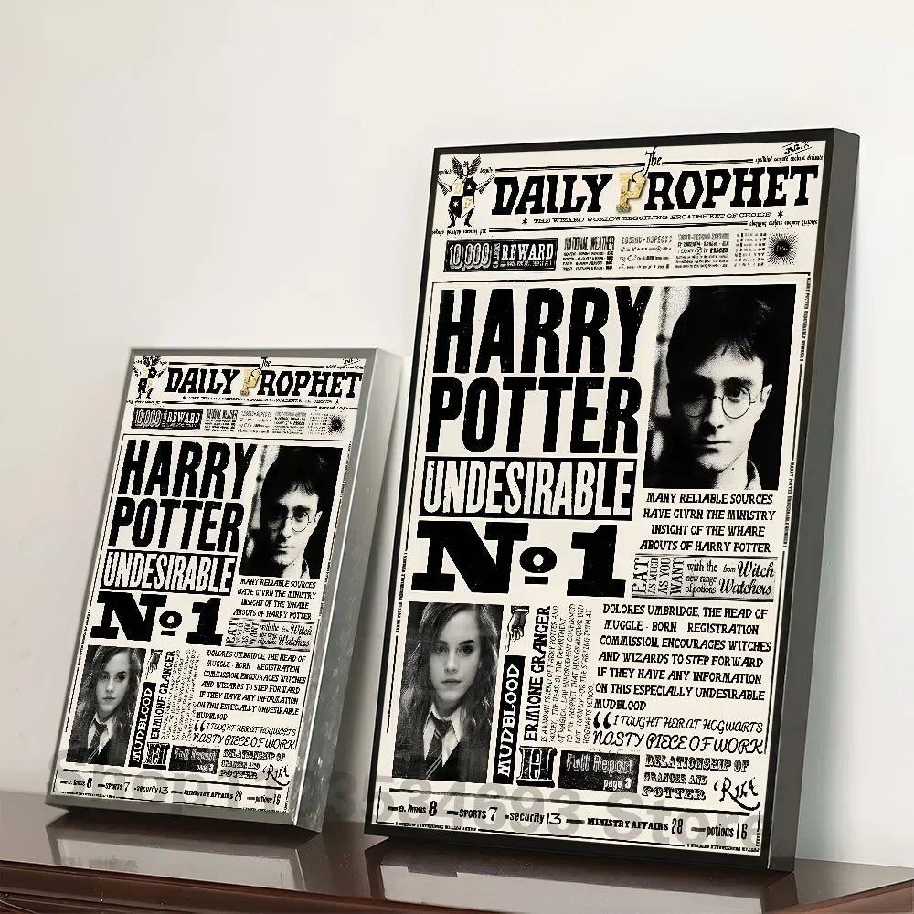 1pc Composite kraft paper H-harry P-potter Poster Self-adhesive Art Waterproof Paper Sticker Coffee House Bar Room Wall Decor