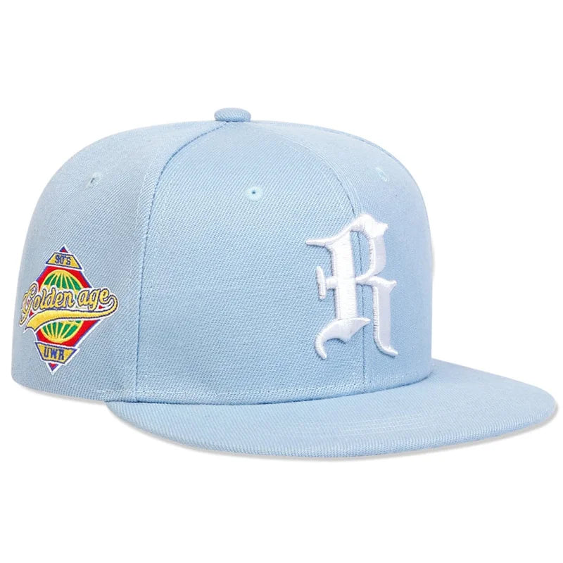 Gothic Letter R Embroidery Hip-hop Hats Spring and Autumn Outdoor Adjustable Casual Baseball Caps Sunscreen Hat