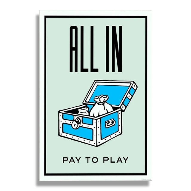 Monopoly Millionaire Money Canvas Decorative Painting Motivational Quote Art Poster Cartoon Figure Mural Home Wall Decor Picture