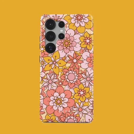 Garden Brunch Floral BURGA Phone Case for Samsung Galaxy S25 S24 S23 S20 FE Plus Ultra 4G 5G Glossy Film Hard PC Cover