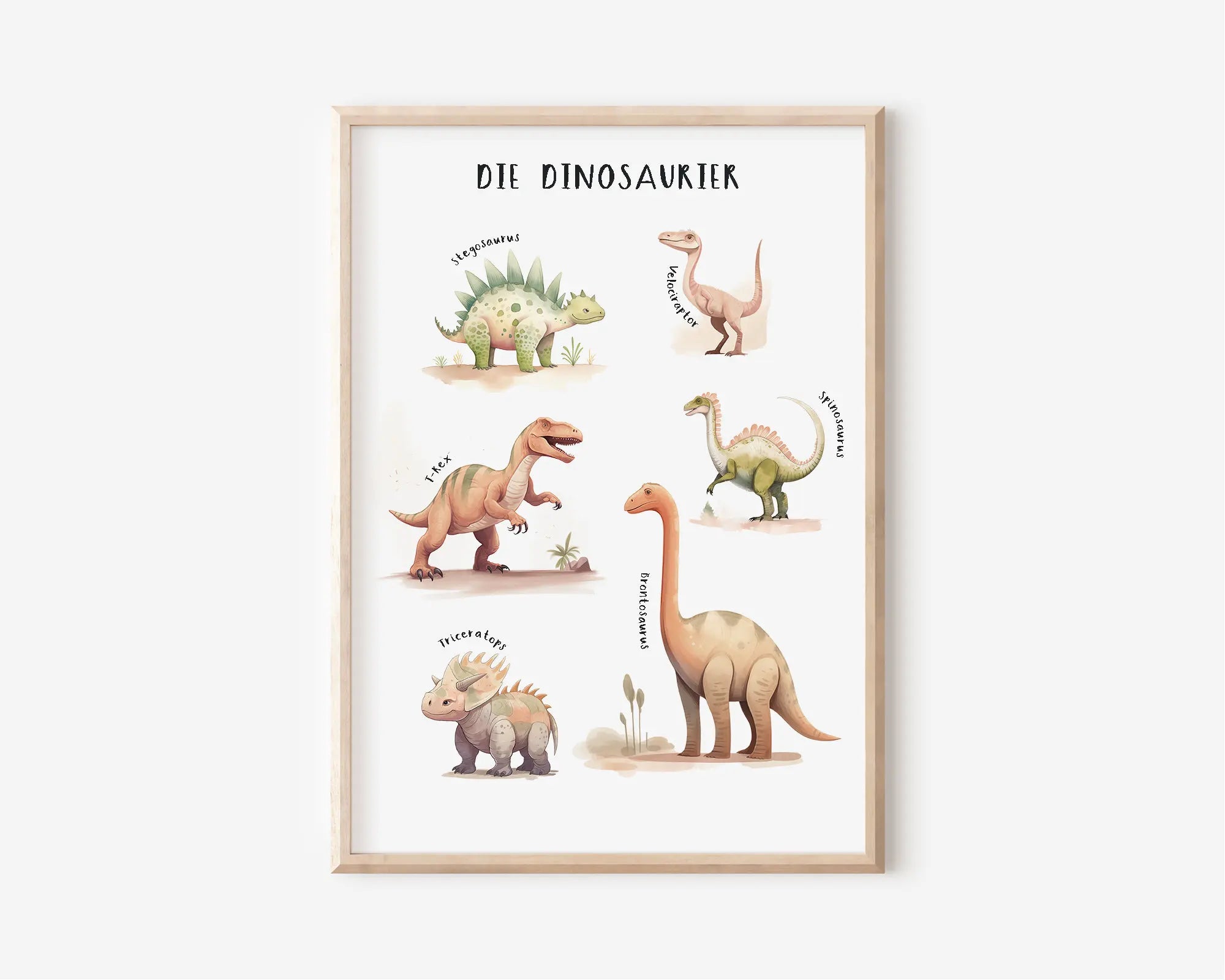 Nordic Retro Alphabet Number Poster And Prints Children's Room Decor Cartoon Animal Plant Tool Wall Art Canvas Painting