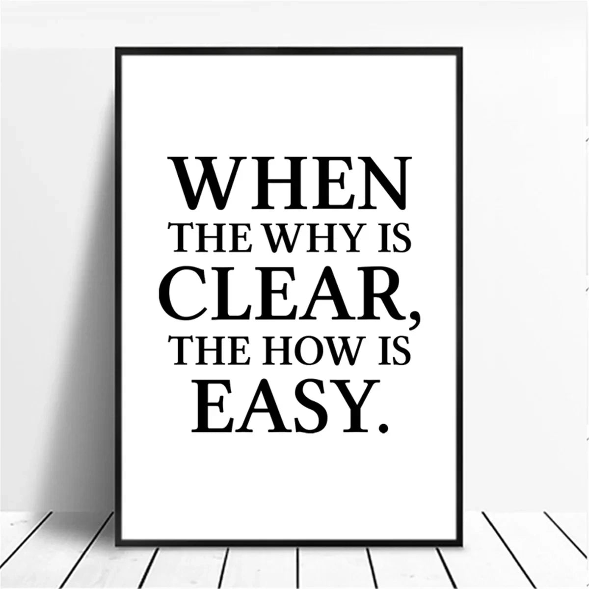 Canvas Painting Positive Energy Phrases Motivational Words Quote Poster Black and White Minimalist Wall Art Pictures Home Decor