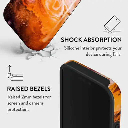 Pumpkin Spice Orange BURGA Phone Case for iPhone 16 15 14 13 12 11 X XS XR XSMAX 7 8 Pro Max PlusDouble-layer Back Cover