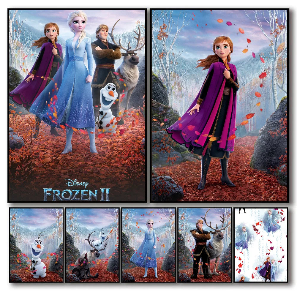 MINISO F-Frozen Poster Self-adhesive Art Waterproof Paper Sticker Coffee House Bar Room Wall Decor