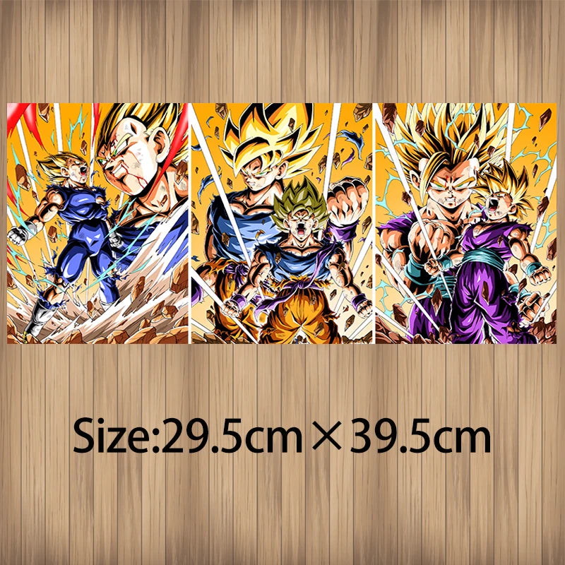 Dragon Ball Z Anime Lenticular Poster Vegeta Painting Wall  Art 3D Flip Gradient Poster Home Decor(Without Frame)