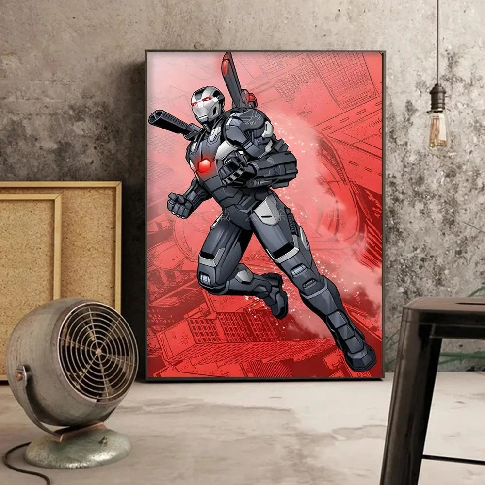 MINISO Canvas Painting Marvel Movie Avengers Superhero Wall Art Posters SpiderMan Home Room Decoration Murals Print Picture Gift