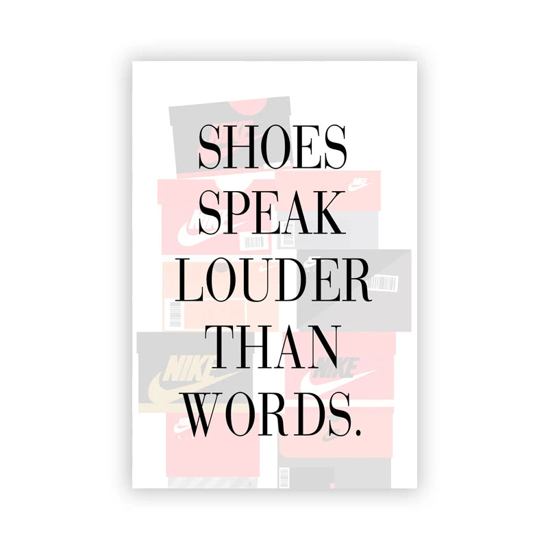 Fashion Sneaker Box Wall Posters Art Prints Modern Sneakerhead Quote Canvas Painting Wall Pictures Teenager Boys Room Decor