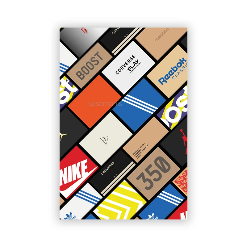 Fashion Sneaker Box Wall Posters Art Prints Modern Sneakerhead Quote Canvas Painting Wall Pictures Teenager Boys Room Decor