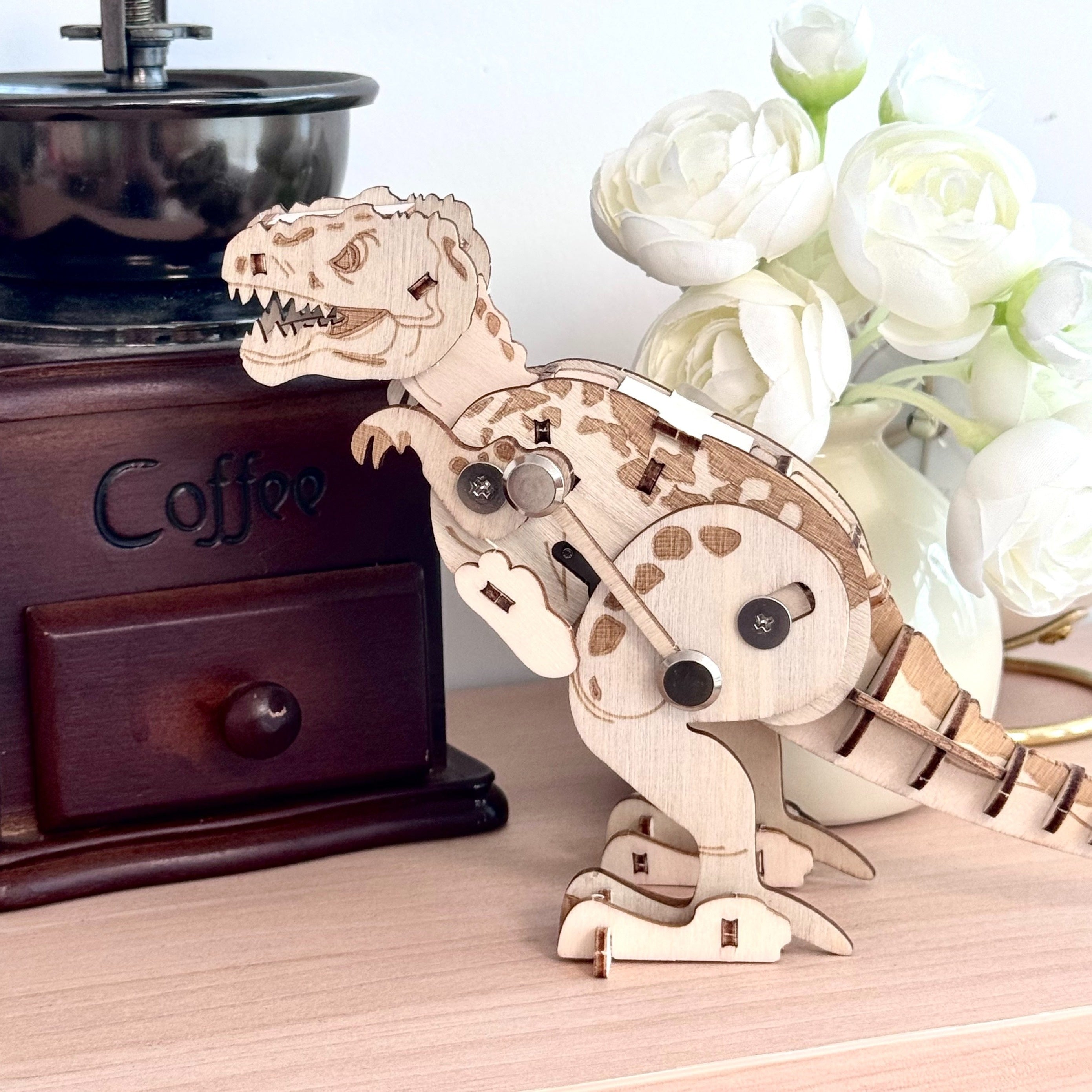 3D Walking Tyrannosaurus Rex Puzzle - 1 Piece Suitable for Adult Toys and Gifts - No Glue Required with Instructions for Desktop Ornaments