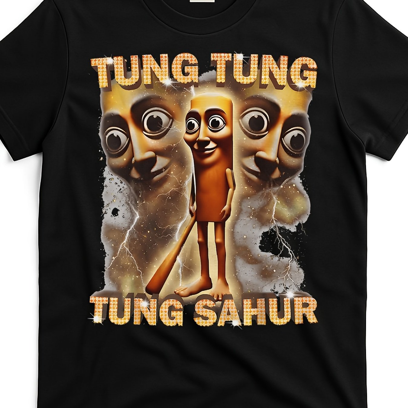 Tung Tung Tung Sahur Is Calling Funny Italian Brainrot [Cool Design] Street Trending Style Women'S Tee Comfortable Cotton Round Neck Shorts Same Gender Design And Sleeves Men'S T Shirts