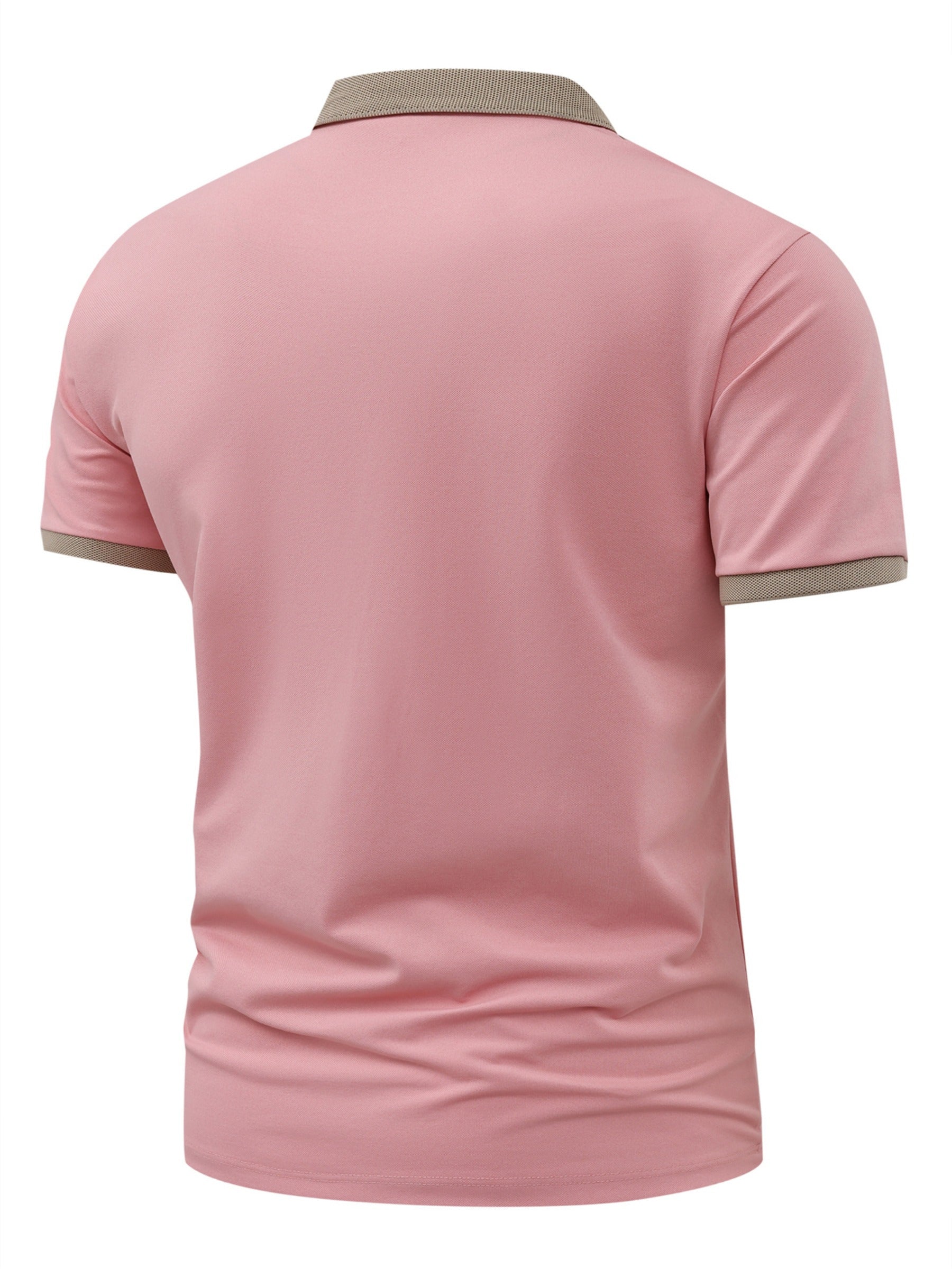 [Comfy Golf Shirt] Rooster Menswear Comfy Print Men's Short Sleeve Golf Shirt | Business Casual Top for Tennis Training