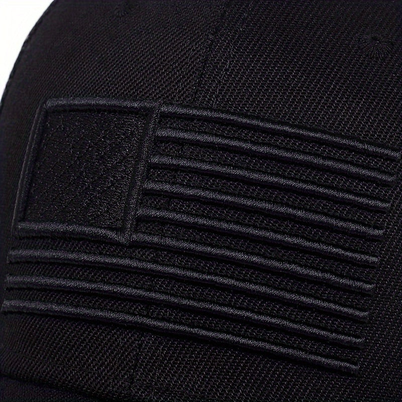 Men's American Flag Baseball Cap - Adjustable, Mesh, Sun Protection for Outdoor Travel and Casual Wear