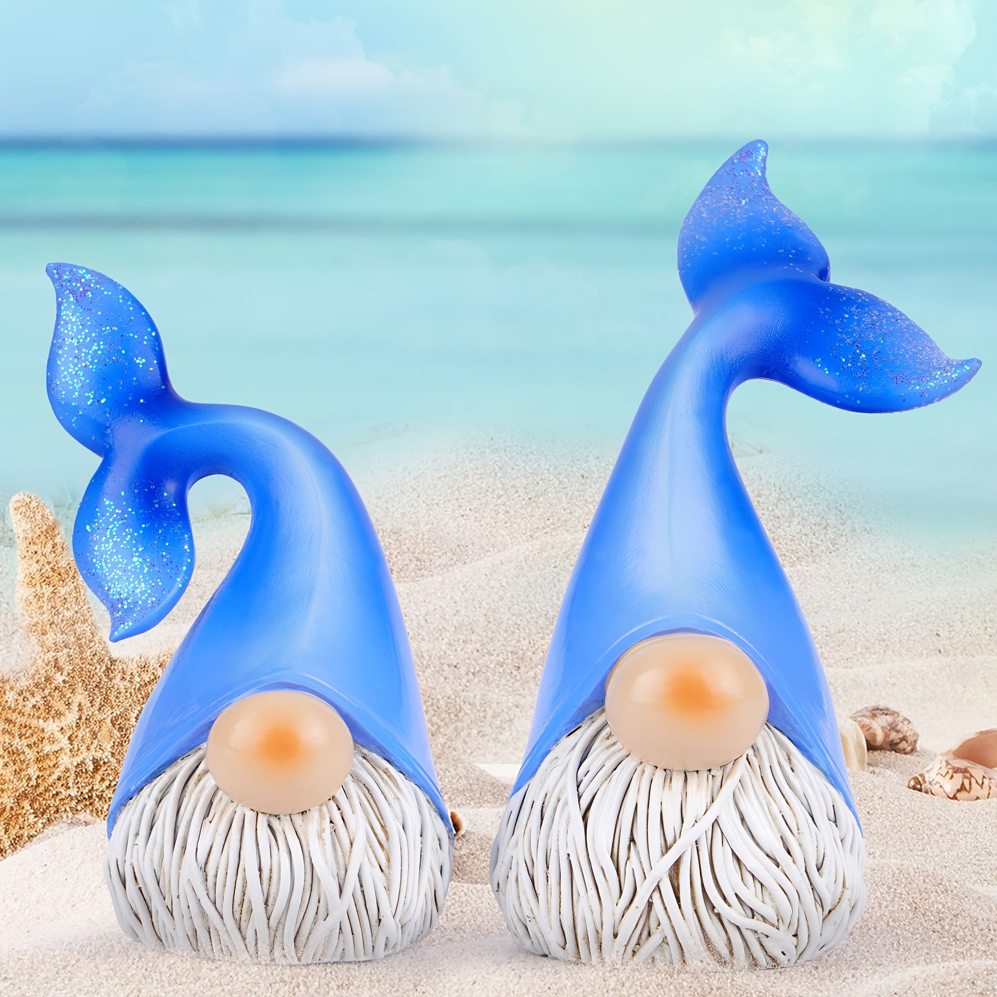 Summer Gnomes Decor Sea Fish Gnomes Decoration Handmade Beach Swedish Gnomes Decor For Home Ocean Elf Decoration Home Ornaments Summer Gnomes Figurines
