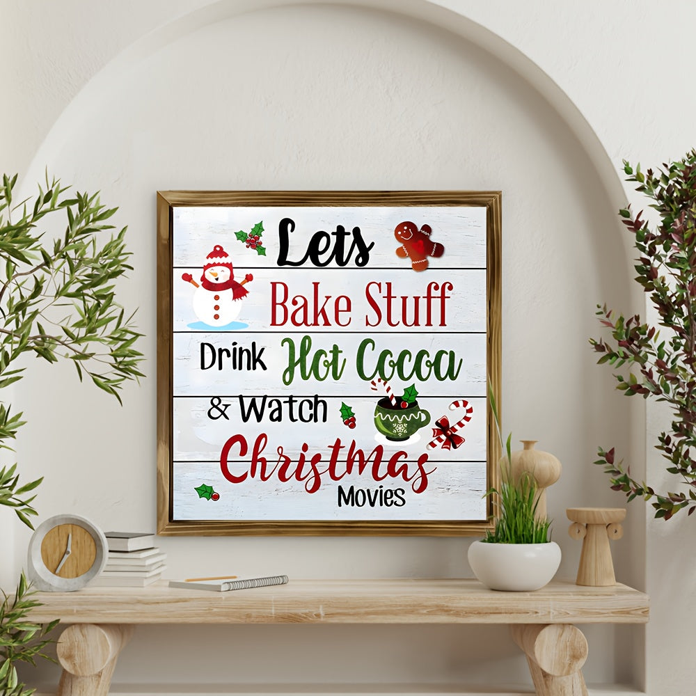 Rustic Wooden 8*8 Inch Gingerbread Bakery Sign - 1pc Wall Decor for Home, Kitchen, Cafe