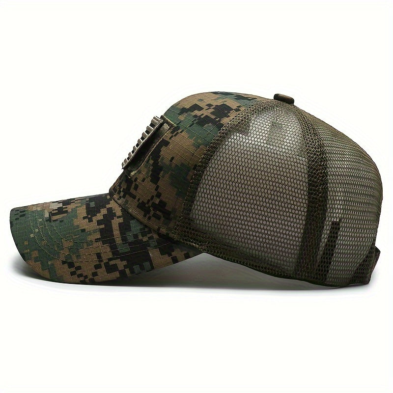 American Flag Camouflage Baseball Cap - Breathable, Adjustable Fit for Outdoor Sports & Hiking - For Men & Women - Perfect for Summer Activities - Great Gift for Outdoor Enthusiasts