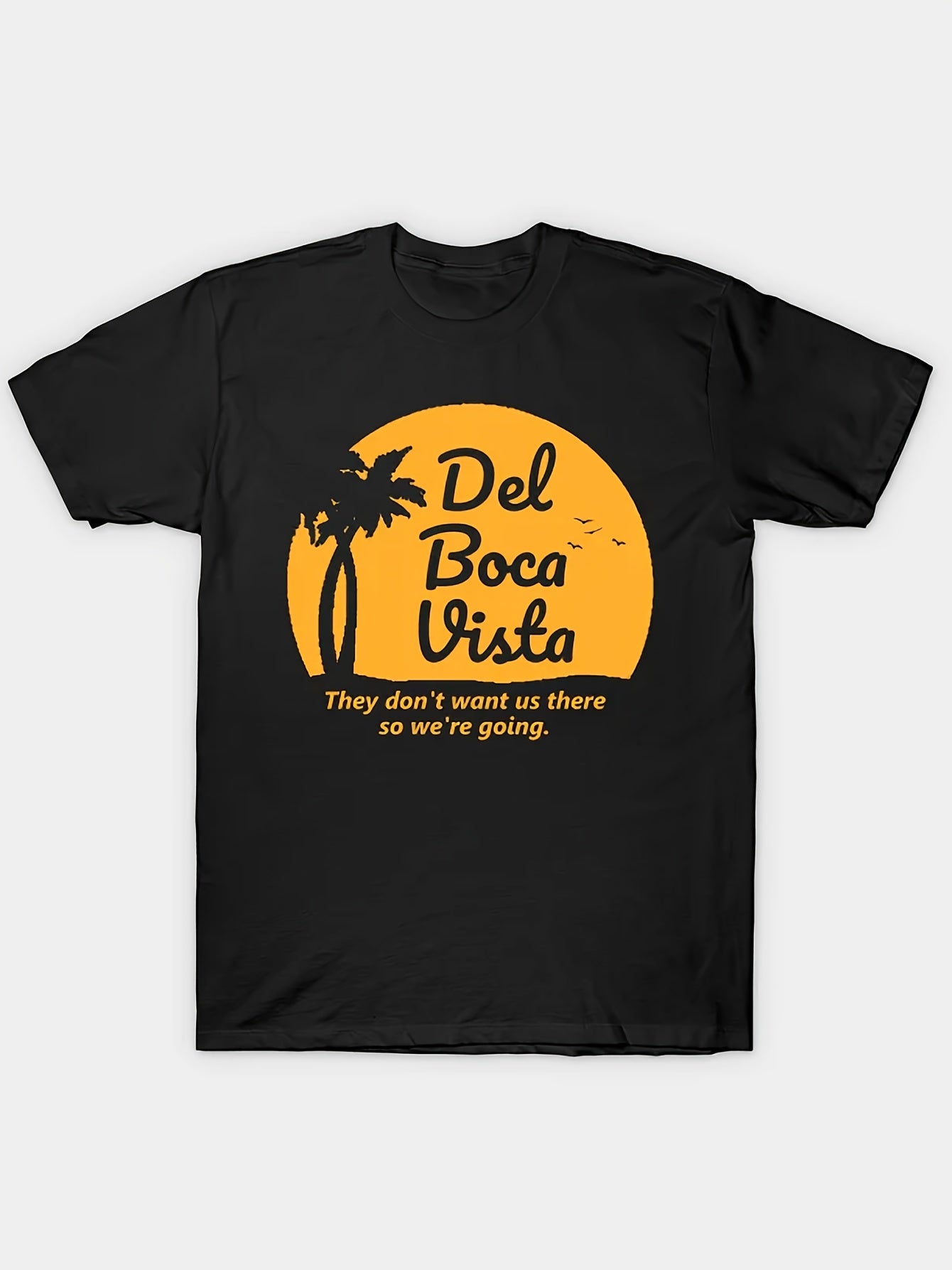 Men's Front Print T-shirt Vista 100% Cotton Funny Graphic Tee Summer Casual Tee Top