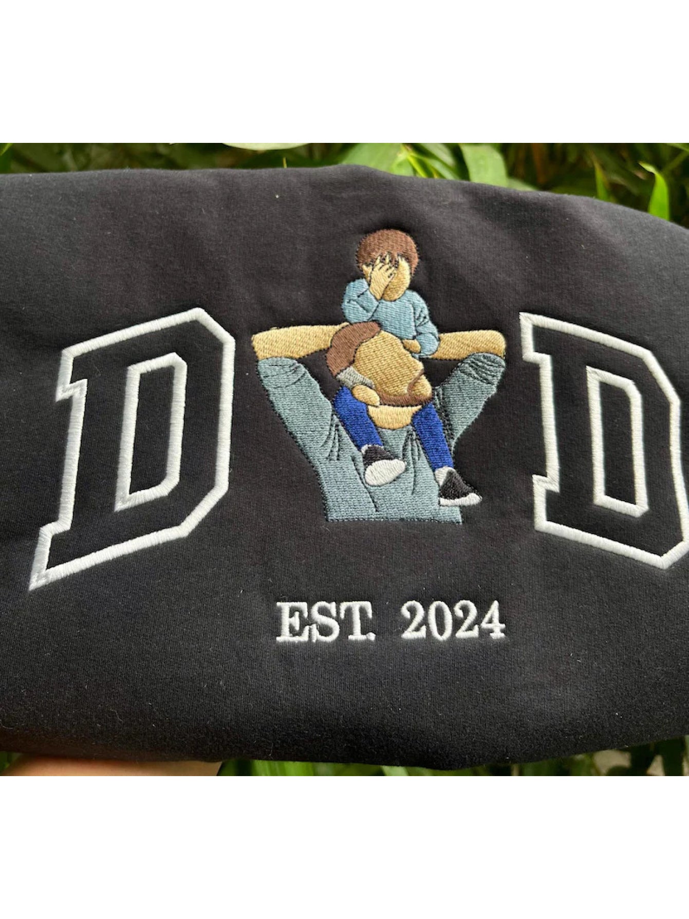 Embroidered Dad Shirt, Custom Embroidered Father Tshirt, Custom Father Embroidered Tshirt, Custom Embroidered Photo, Sweatshirt-Hoodie Shirt