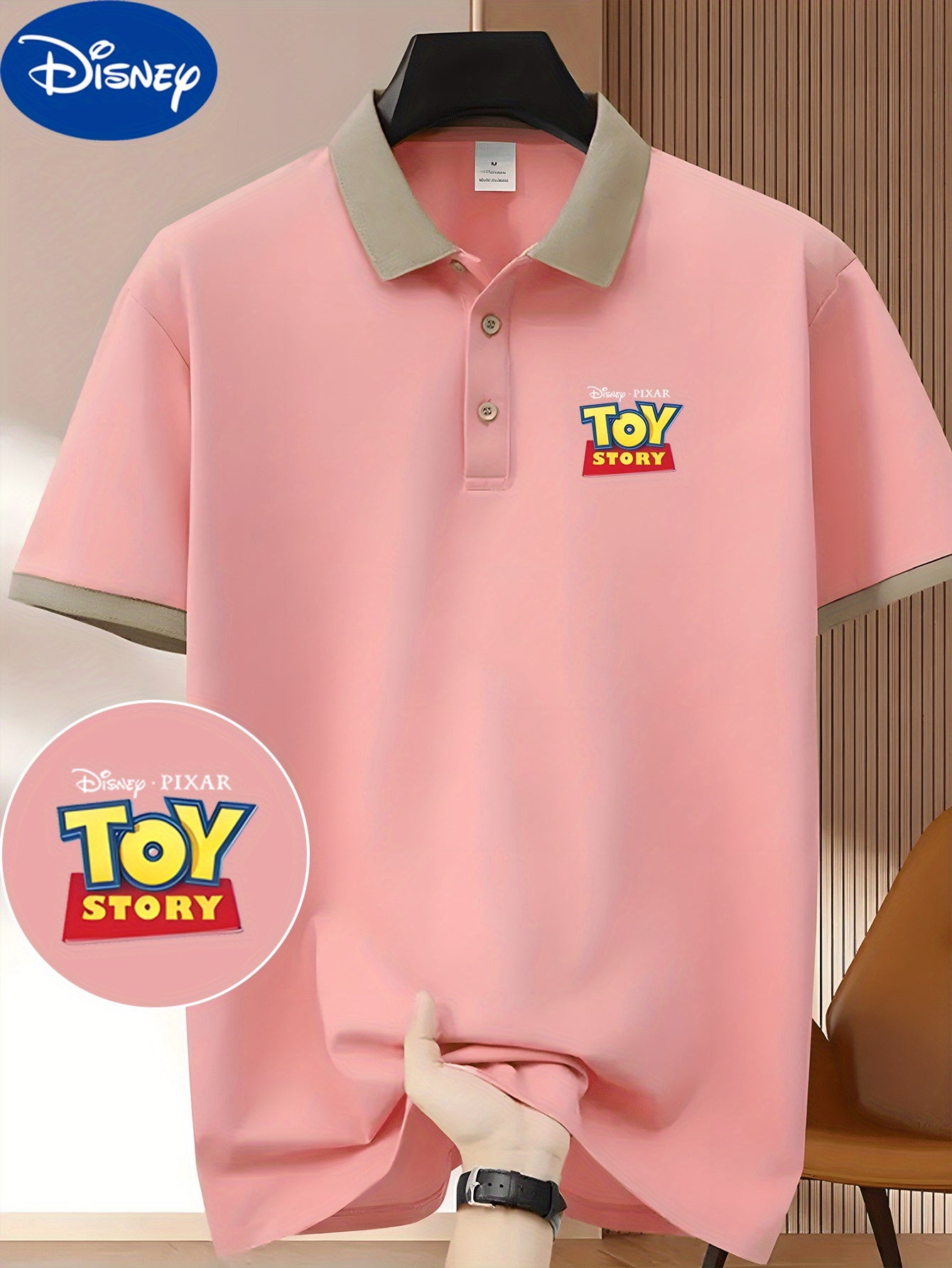 Disney Toy Story Polo Shirt - Lightweight, Breathable Polyester, Quick-Dry, Casual Style with Button Front, Ideal for Summer Outdoor Activities and Golf, Perfect Gift for Men and Women, Golf Shirt | Playful Design | Quickdry