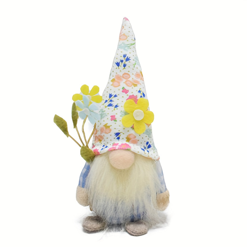 Spring Gnome Decor - Farmhouse Easter Shelf & Door Hangers with Sunflower, Perfect for Spring, Summer & Holidays, Easter | Ideal for Home, Office, Kitchen Table & Tiered Trays, Swedish Nisse Tabletop Ornaments | Durable & Fad