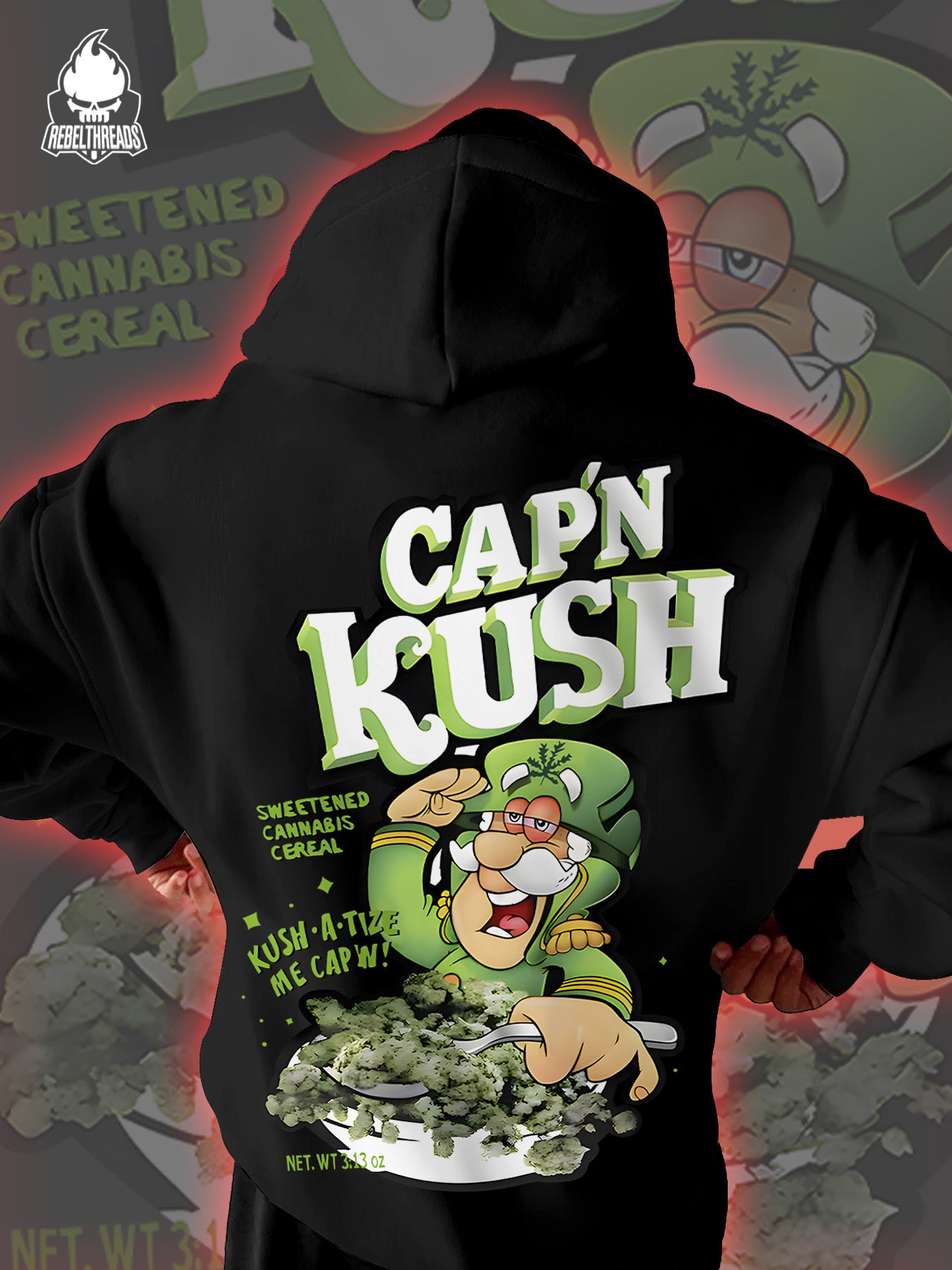 [Trendy Hoodie] Trendy CAP'N CRUNCH 270G Autumn And Winter Fleece Hoodie | Men'S Personalized Trendy Hip-Hop Streetwear With Kangaroo Pocket
