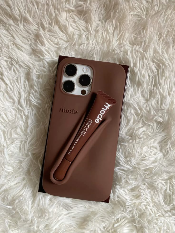 DIY Rhode Espresso Soft Silicone Lipstick Phone Case For iPhone 16 15 14 13 12 11 Pro Max Plus Portable Lip Gloss Holder Ins Hot Cover