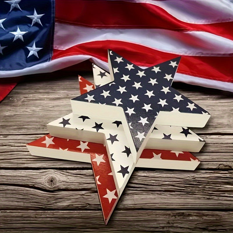 [Patriotic Wooden Decor] 4th of July Patriotic Wooden Decorations | Great for Independence Day Table Decorations, Party Supplies, and Gift Giving