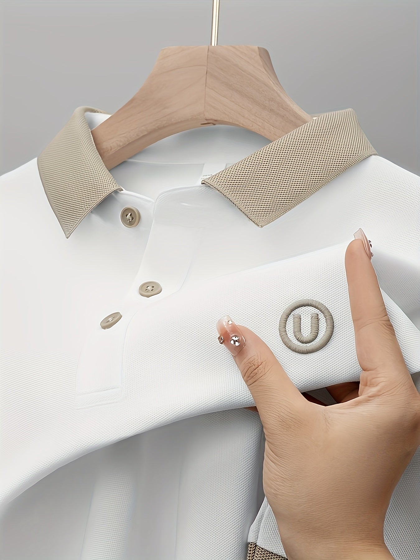 New Men'S Short-Sleeved Polo Shirt with a Collar, High-End Embroidery, Summer Solid-Color Top, T-Shirt, Half-Sleeve, Versatile Men'S Wear
