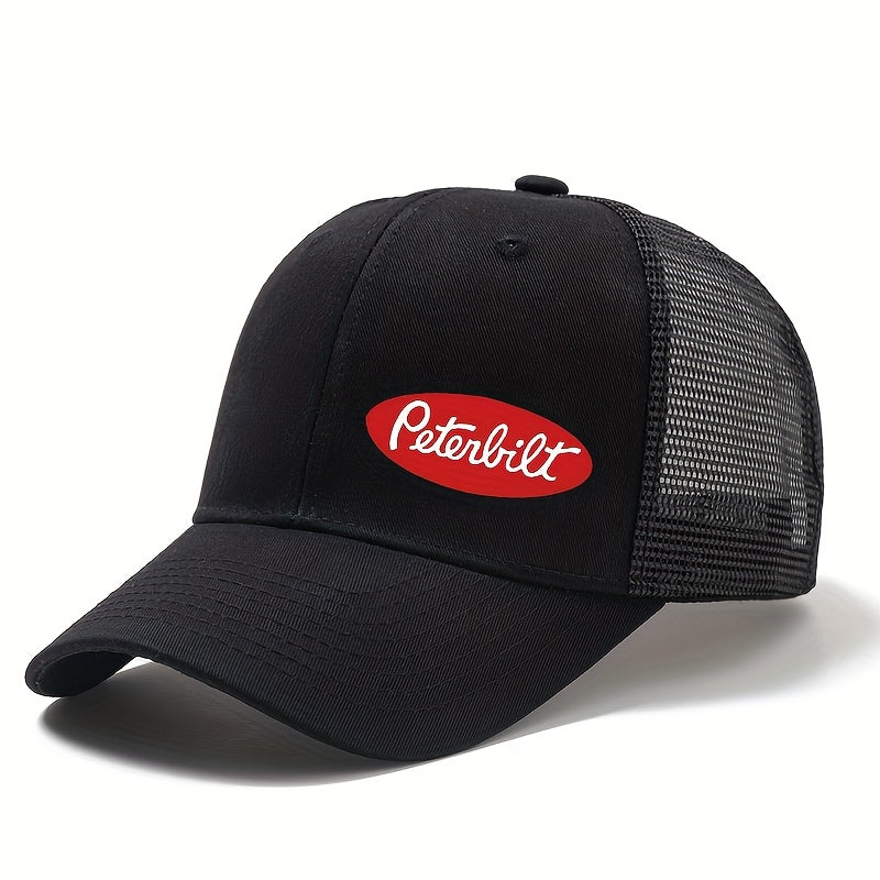Mesh Trucker Hat - Adjustable Baseball Cap for Outdoor, Camping, Fishing & Casual Wear - Breathable Polyester with Curved Brim - Black, Green, Orange, Navy Blue, Beige