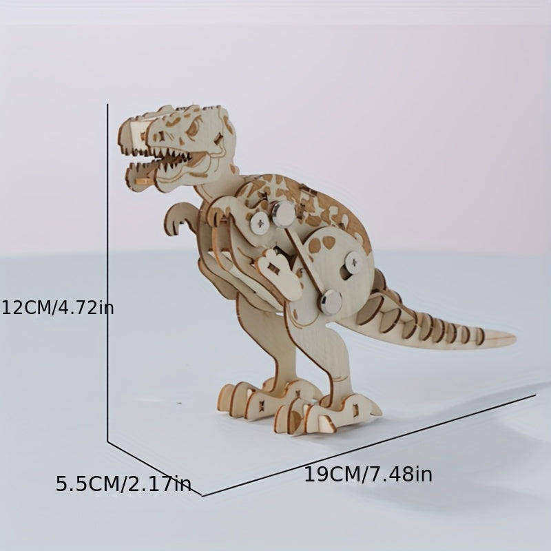 3D Walking Tyrannosaurus Rex Puzzle - 1 Piece Suitable for Adult Toys and Gifts - No Glue Required with Instructions for Desktop Ornaments
