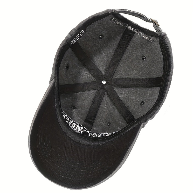 Letter Embroidery Washed Vintage Duckbill Cap New York Women's Baseball Cap Washed Duckbill Cap