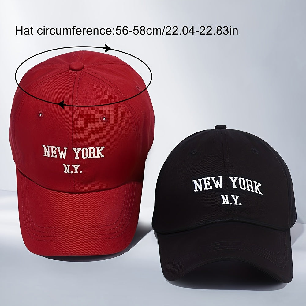 2pcs Fashionable Letter Embroidered Baseball Caps For Men and Women, Spring and Summer Outdoor Sun Protection Hats