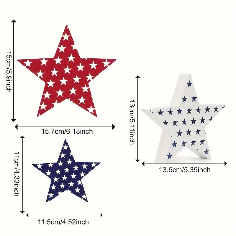[Patriotic Wooden Decor] 4th of July Patriotic Wooden Decorations | Great for Independence Day Table Decorations, Party Supplies, and Gift Giving