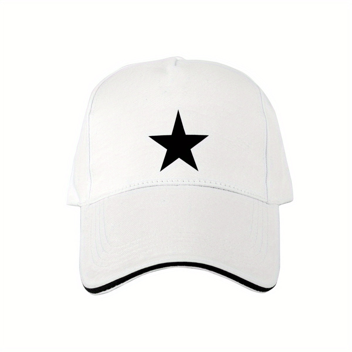 Five-Pointed Star, a Unisex Baseball Cap, Casual Street Rebound Hat, Lightweight Adjustable Visor for Both Men And Women