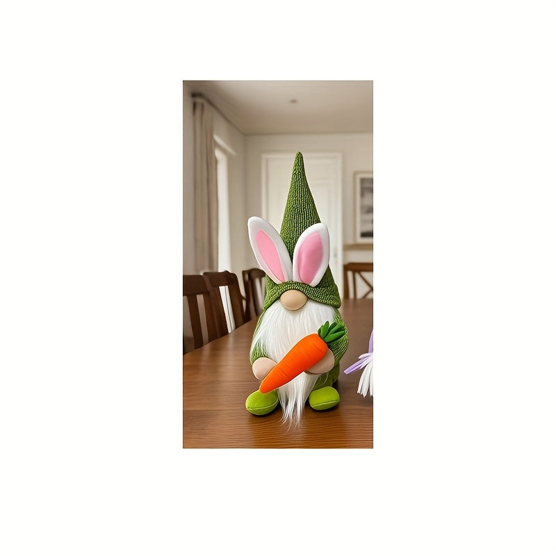 Gnome Fabric Ornament, Seasonal Decorative Dwarf Fabric Ornament With Flowers, Multi-purpose Holiday Decorations, Durable Material, No Electricity Required, Suitable For Christmas, Halloween, Easter, Thanksgiving, Valentine'S