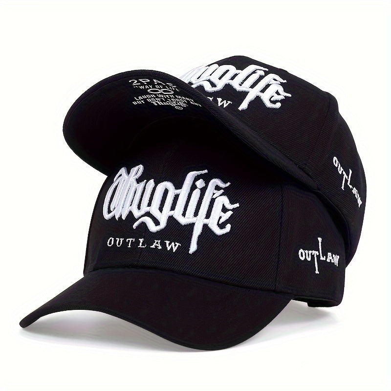 1pc Unisex Embroidered Handsome Trendy Rap Hip Hop Men's Versatile Baseball Cap
