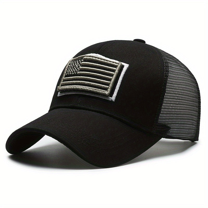 American Flag Camouflage Baseball Cap - Breathable, Adjustable Fit for Outdoor Sports & Hiking - For Men & Women - Perfect for Summer Activities - Great Gift for Outdoor Enthusiasts