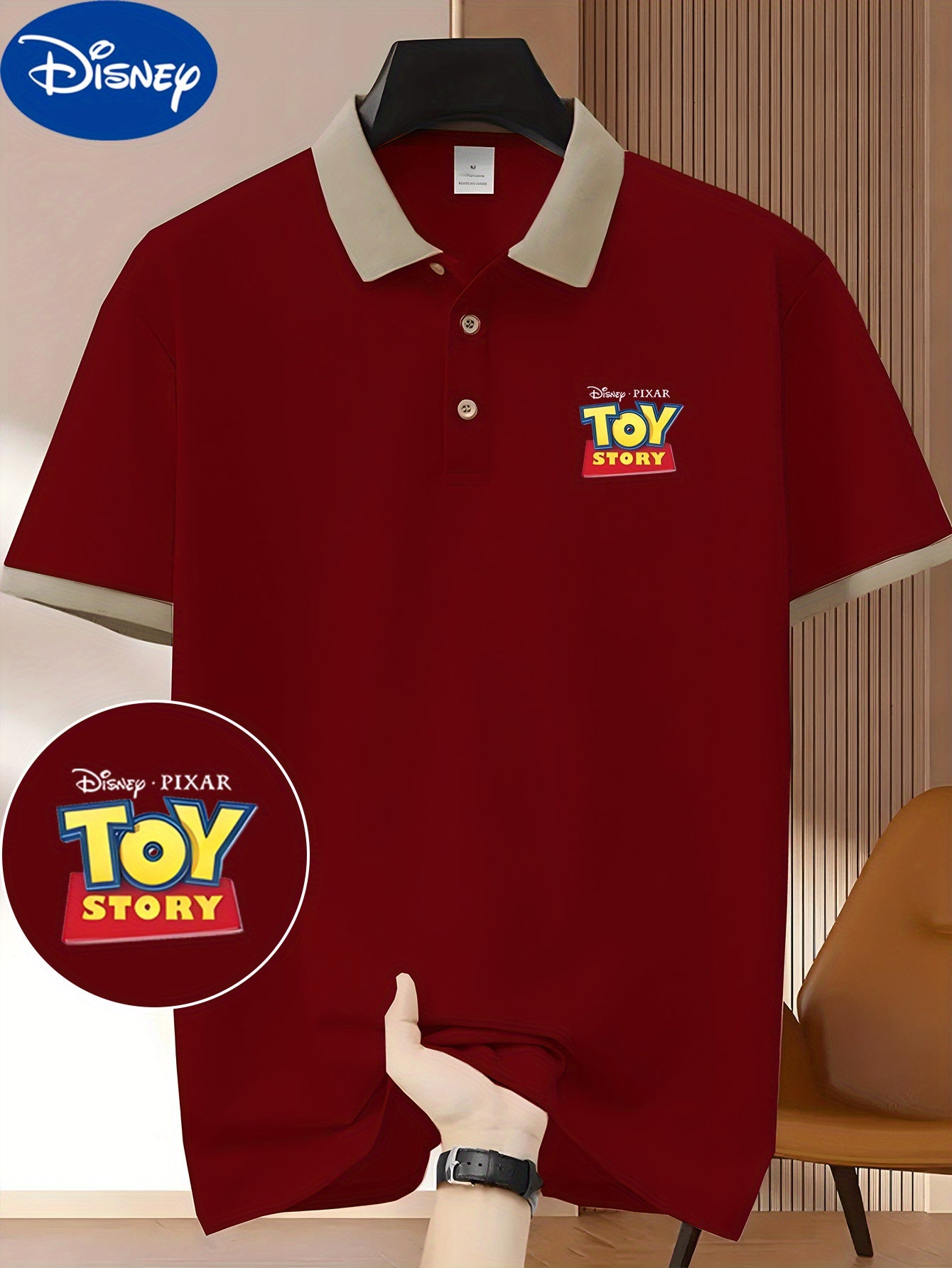 Disney Toy Story Polo Shirt - Lightweight, Breathable Polyester, Quick-Dry, Casual Style with Button Front, Ideal for Summer Outdoor Activities and Golf, Perfect Gift for Men and Women, Golf Shirt | Playful Design | Quickdry