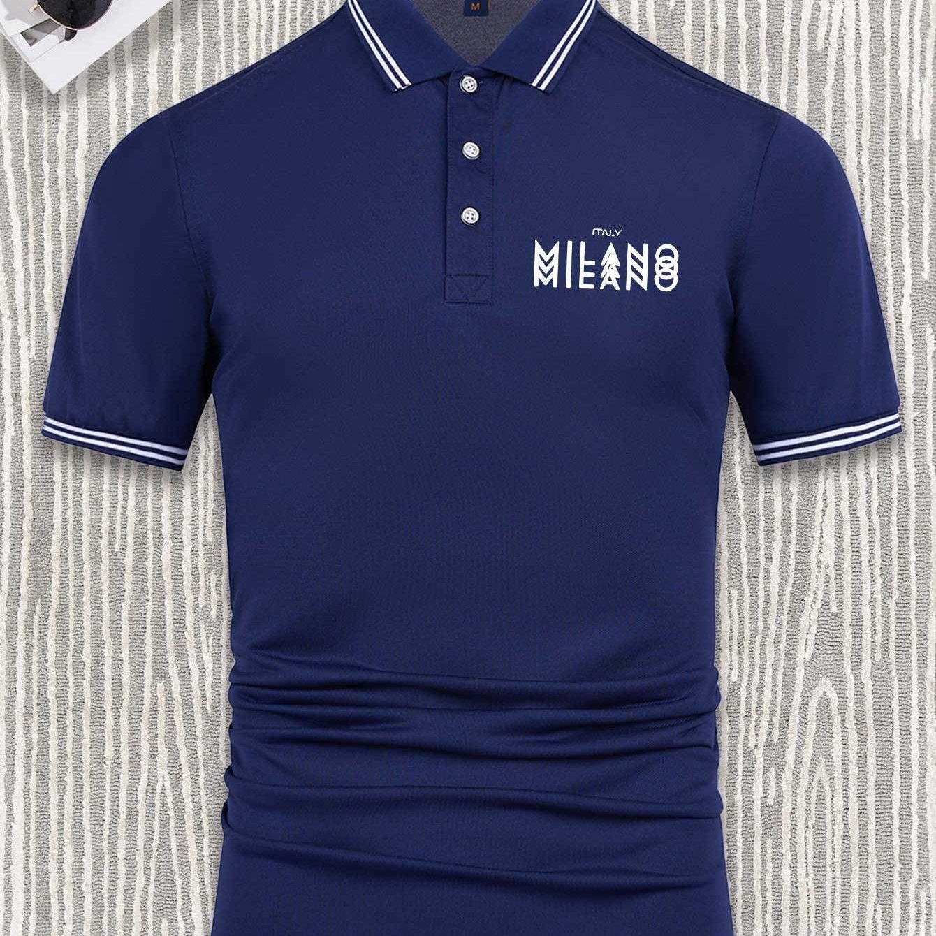 Men'S Casual And Fashionable Business Short Sleeved Polo Shirt, Relaxed And Casual Business Style, Breathable Short Sleeved Top, Suitable for Outdoor Golf, Tennis, Golf Shirts, Holiday Gifts