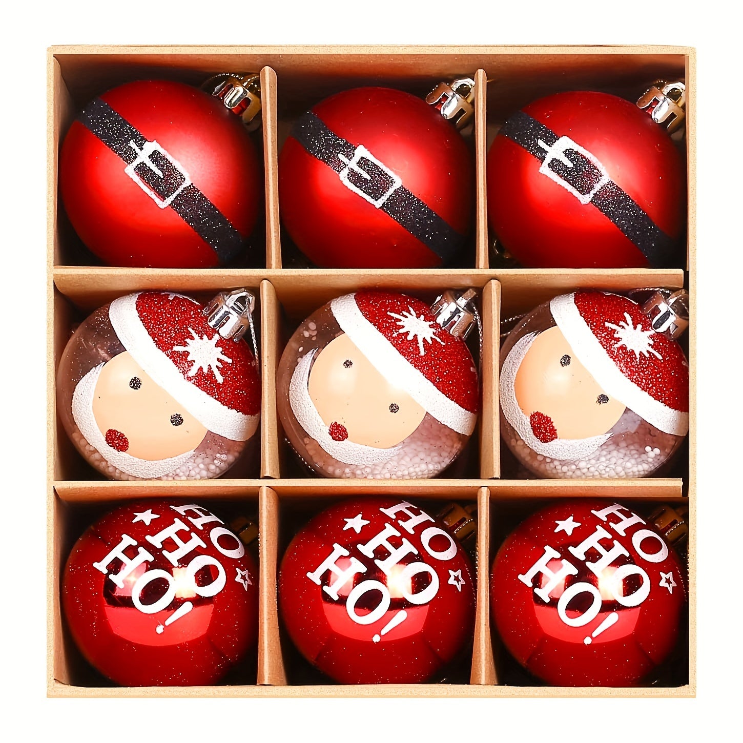 Shatterproof Christmas Ball Decorated Christmas Tree Ornaments with Pendant