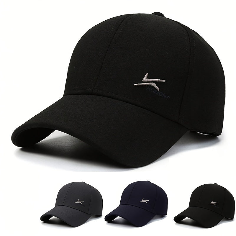 [Adjustable Double Hook Baseball Cap] Double Hook Embroidered Baseball Cap Adjustable Size Peaked Hats Spring Autumn Outdoor Sunshade Cap For Women