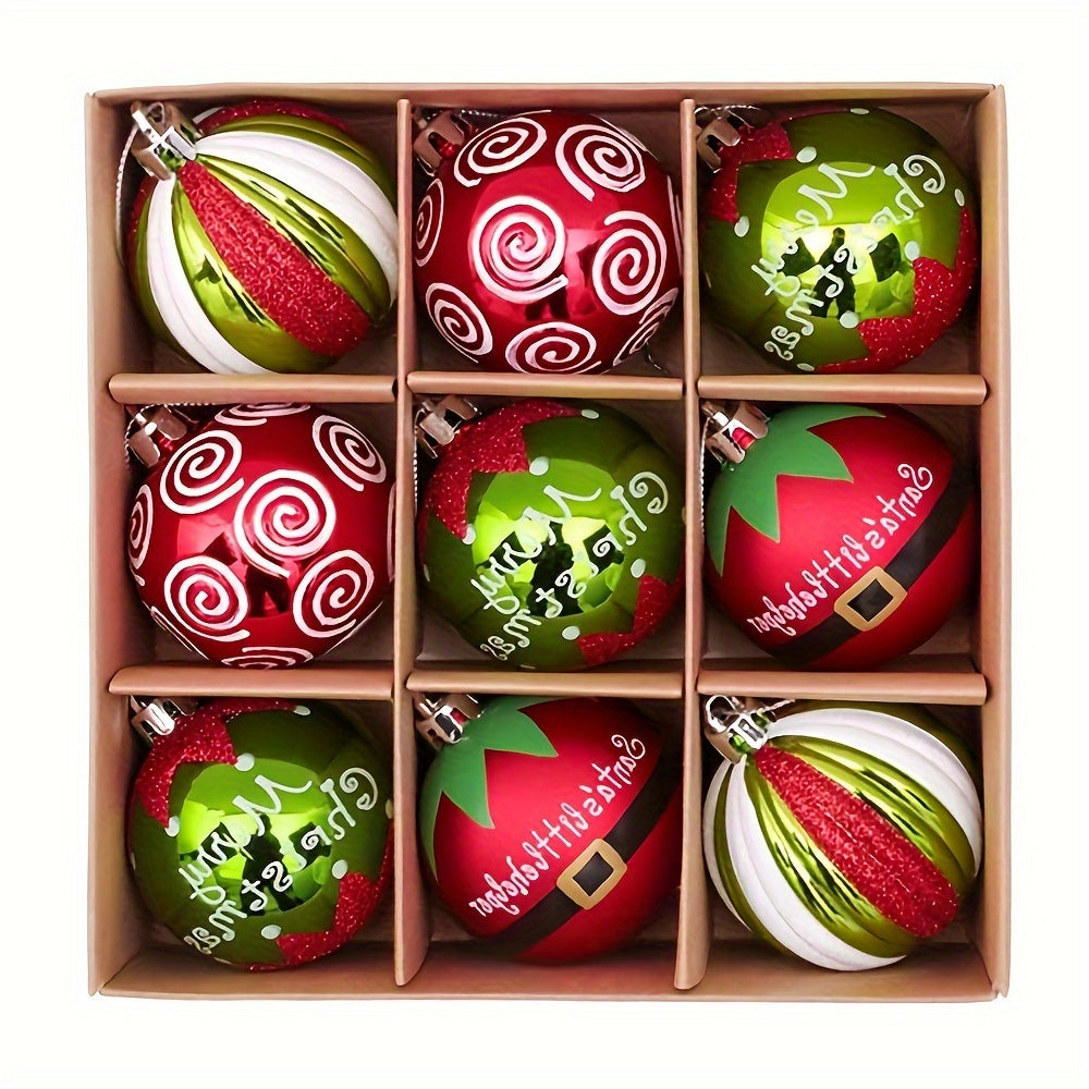 Shatterproof Christmas Ball Decorated Christmas Tree Ornaments with Pendant