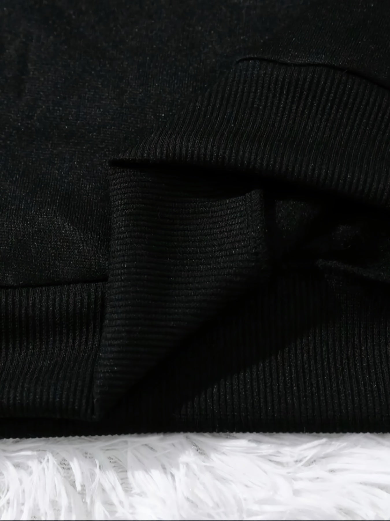 [Graphic Sweatshirt] Black Long Sleeve Women's Graphic Sweatshirt - THEY NOT LIKE US - Bold Colorful Letter Print, Casual Fall/Winter Polyester Knit Top